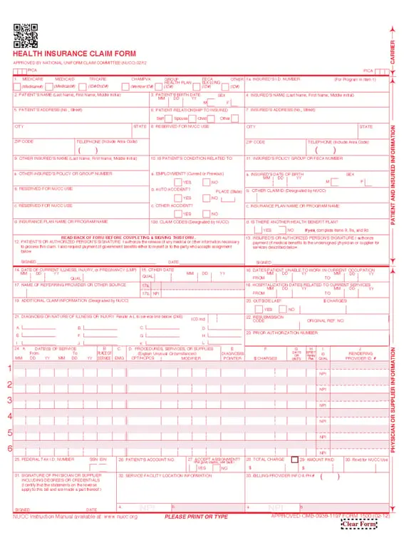 CMS 1500 Form