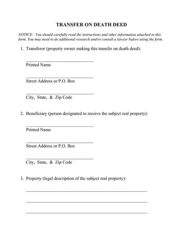 Transfer on Death Deed Guide and Details