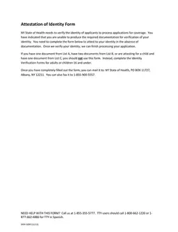New York Health Applicant Identity Verification - DOH-5090 form preview